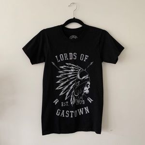 Lords of Gastown Fitted Black Logo Tee XS